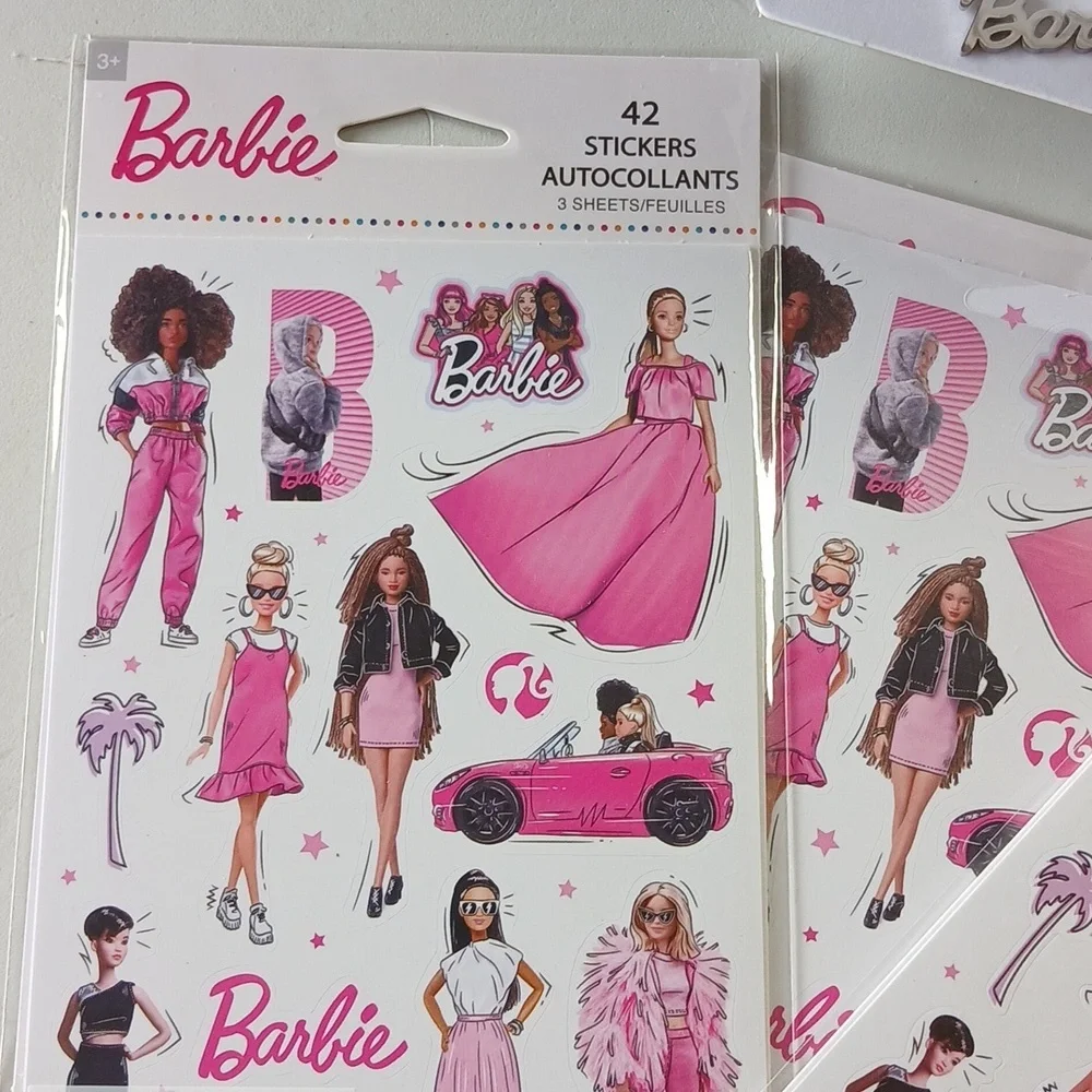Barbie Stainless Steel Necklace And‎ Earring Lot. / Stickers